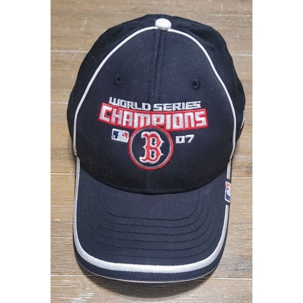 Boston Red Sox 2007 Baseball Hat New Era Black World Series Champions Cap Adjust